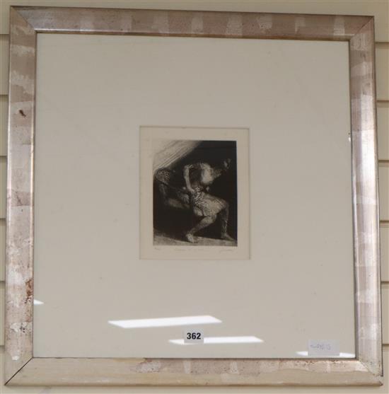Bill Jacklin (b. 1943), Woman in a Chair, signed in pencil and numbered 36/48, etching